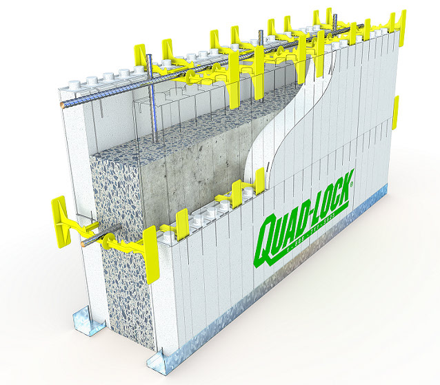 Built Green Canada QuadLock R28 ICF Wall Assembly